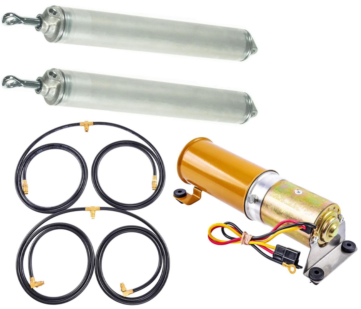 Convertible Top Cylinder, Motor & Hose Kit for 1959-1960 Buick, Cadillac, Chevy, Olds, Pontiac Convertibles [Sold as a Kit]
