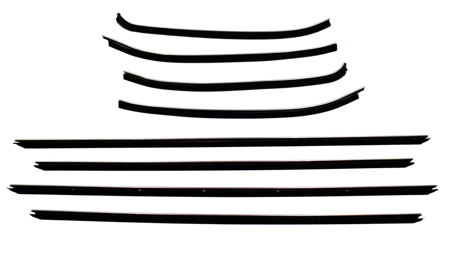 1969 Chevrolet Chevelle Coupe 8pc Window Felt Sweeps Weatherstrip Seals – PUI Direct Replacement-1283947