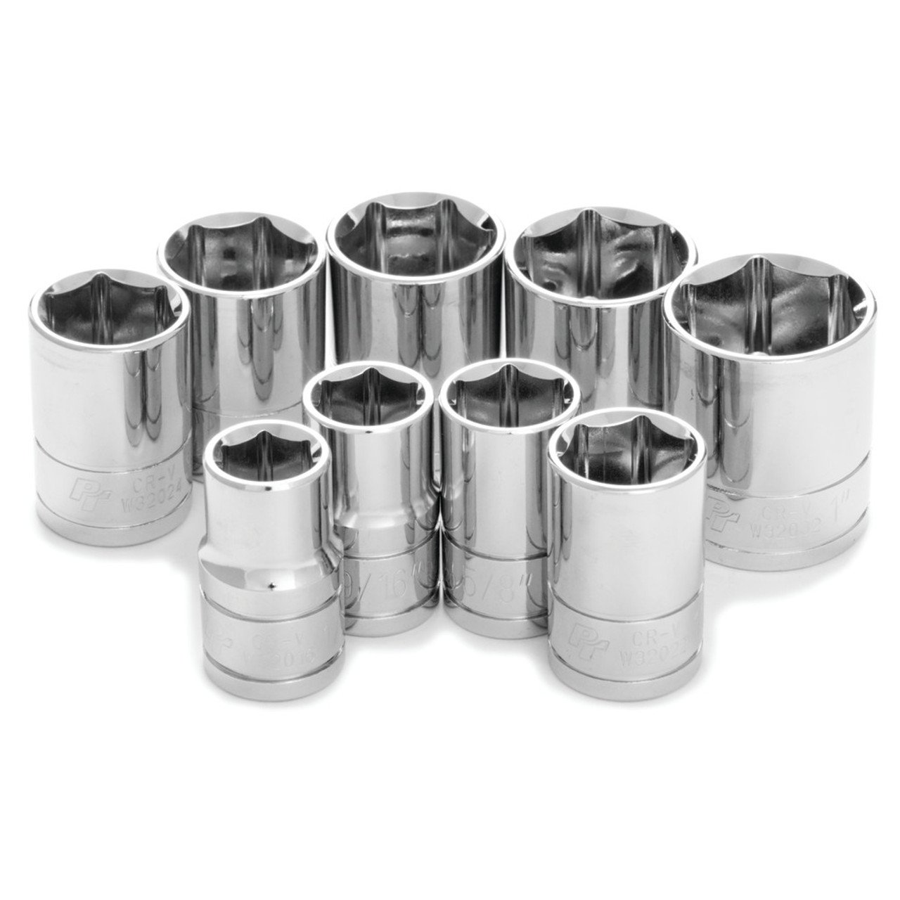 1/2 in. Drive SAE Socket Set [9-Piece, 6-Point]