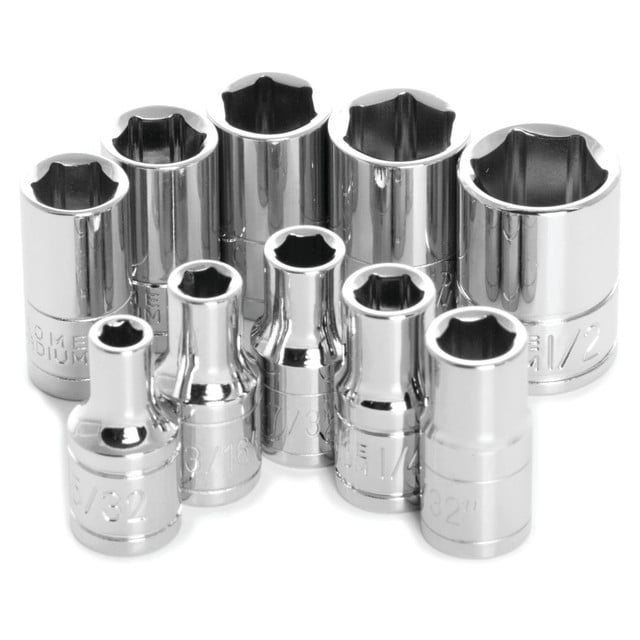 1/4 in. Drive SAE Socket Set [10-Piece, 6-Point]