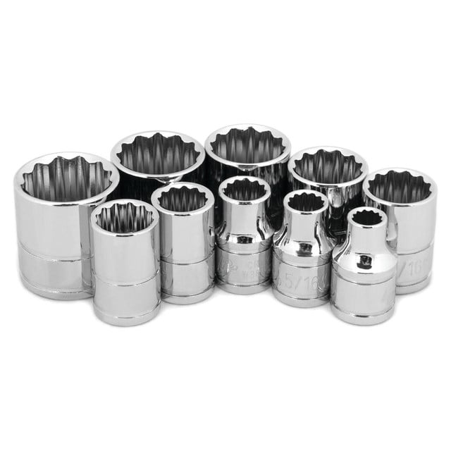 3/8 in. Drive SAE Socket Set [10-Piece, 12-Point]