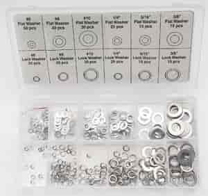 SAE Lock Washer & Flat Washer Assortment [350-Pieces]