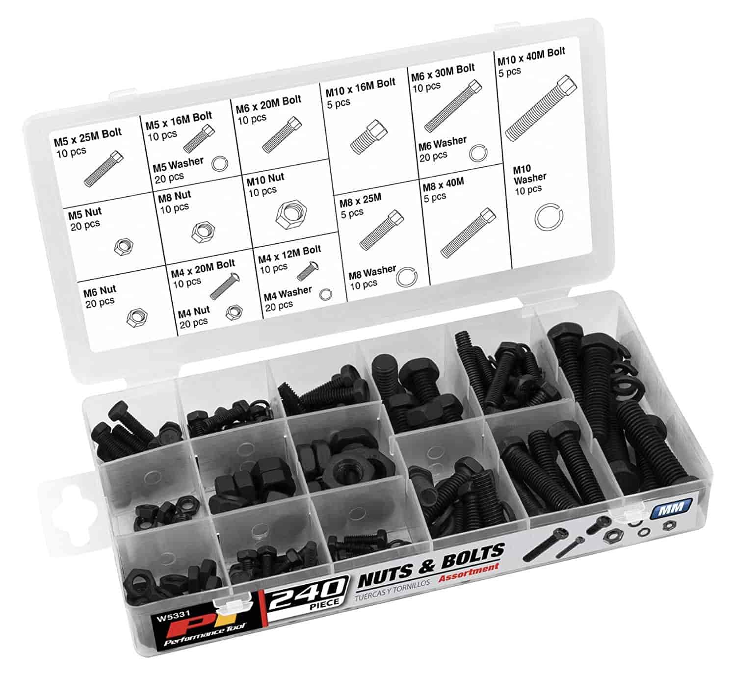 240-piece Nuts and Bolts Assortment