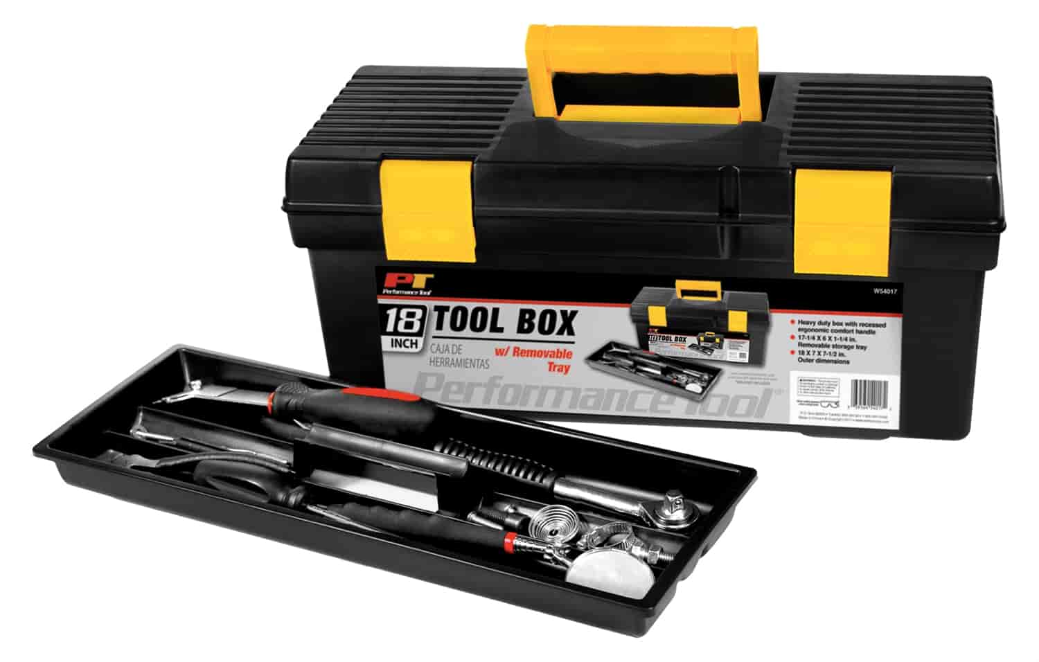 Performance Tool W54017 18 Plastic Tool Box