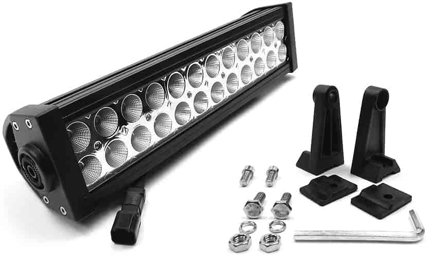 CREE LED Double Row Light Bar with Chrome Light Panel [12 in. Straight]