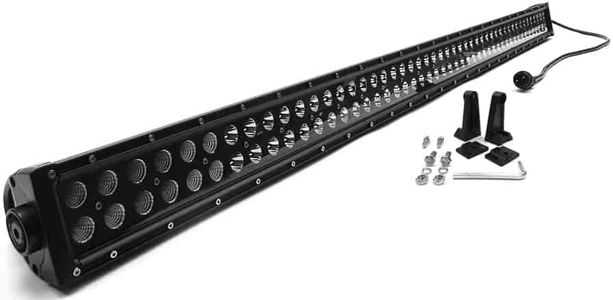 CREE LED Double Row Light Bar with Black Light Panel [50 in. Straight]