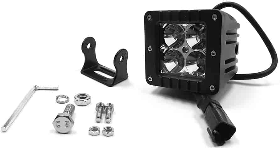 CREE LED Spot Light with Chrome Light Panel [3 in. Cube, Bracket Mounted]