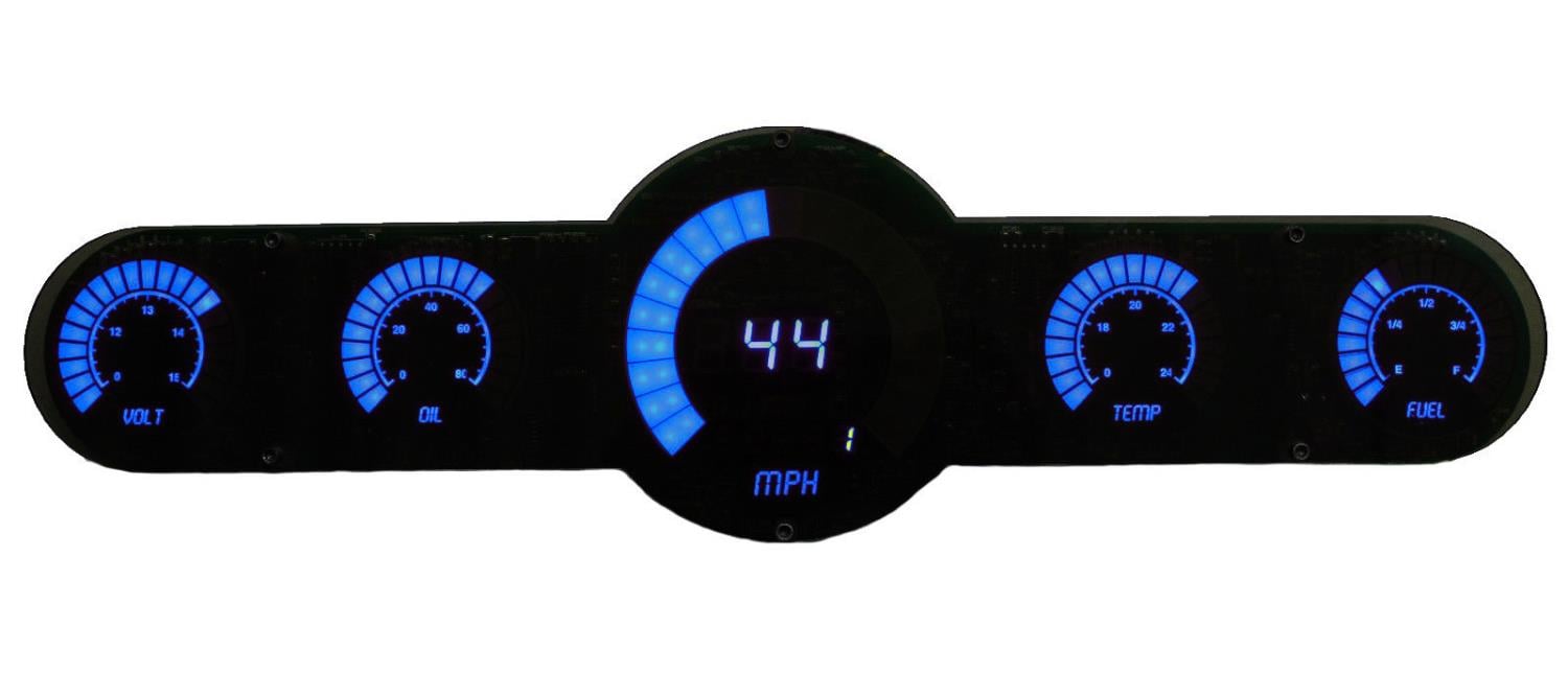LED 5.5-Gauge Universal Analog Bar Graph Panel [Blue]