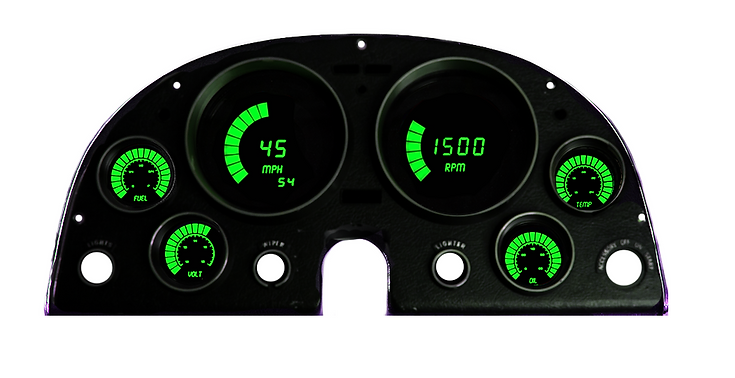 LED Direct Replacement Digital Bargraph Dash Kits For 1963-1967 Chevy Corvette [Green]