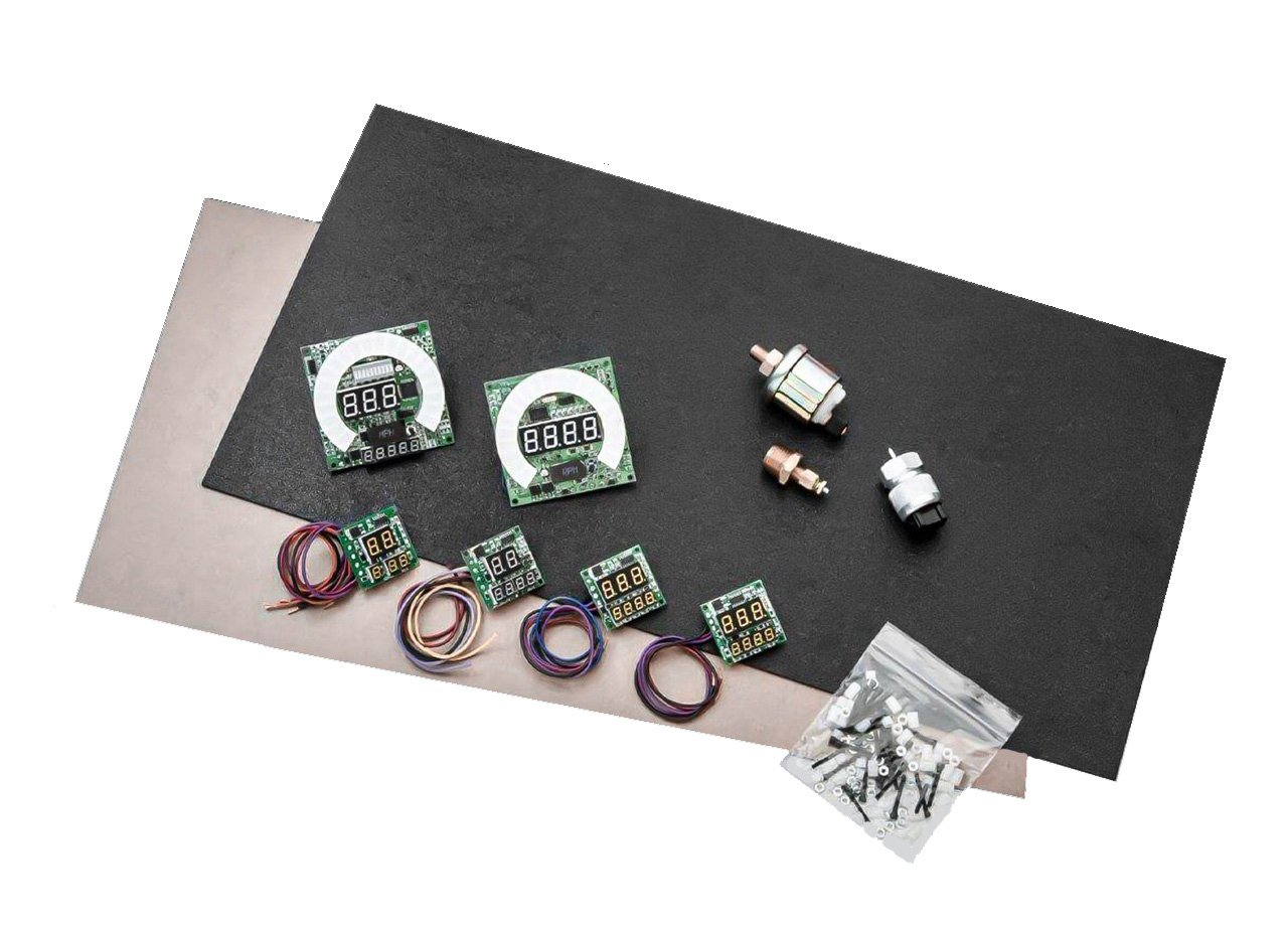 CREATE-A-DASH Universal Digital LED Instrument Panel Kit [Green]