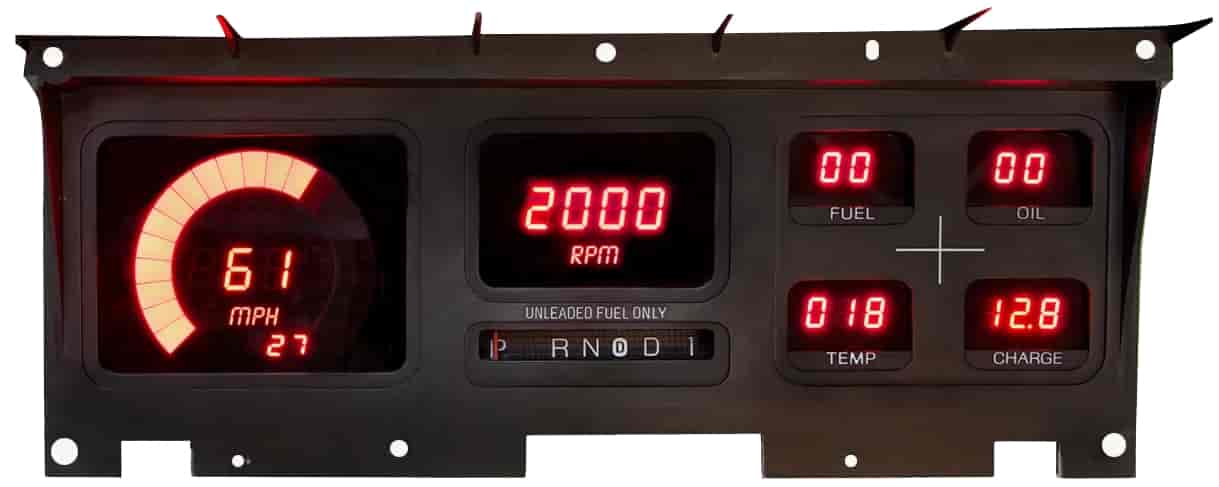 Intellitronix DP1011R: Red LED Digital Dash Panel
