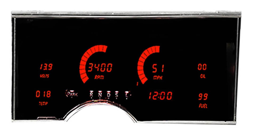 LED Digital Dash Kit for 1974-1976 Oldsmobile Delta 88 [Red]