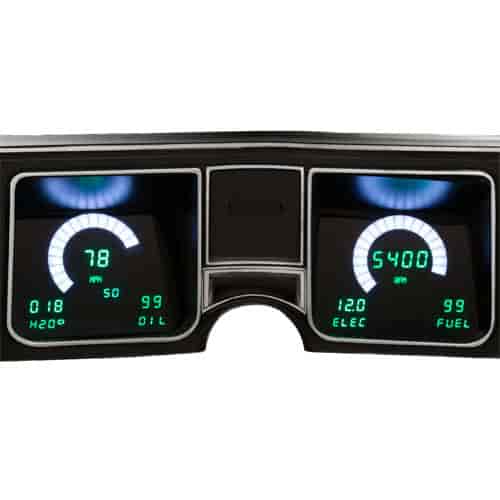 LED Direct Replacement Digital Bargraph Dash Kits for 1968 Chevrolet Chevelle [Green}