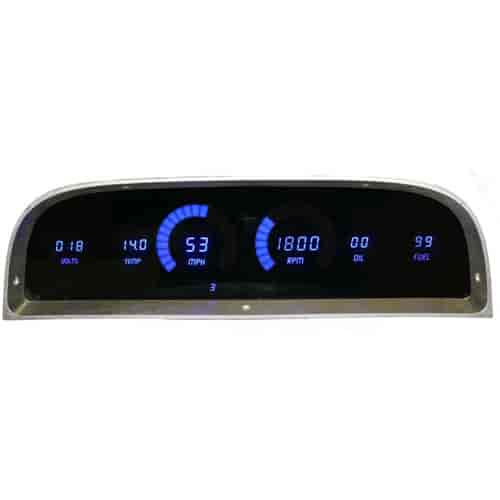 LED Digital Replacement Gauge Panel Royal Blue 1960-1963 Chevy Truck