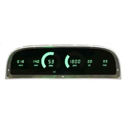 LED Digital Replacement Gauge Panel Aviation Green 1960-63 Chevy Truck
