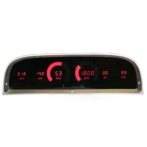 LED Digital Replacement Gauge Panel Torch Red 1960-1963 Chevy Truck