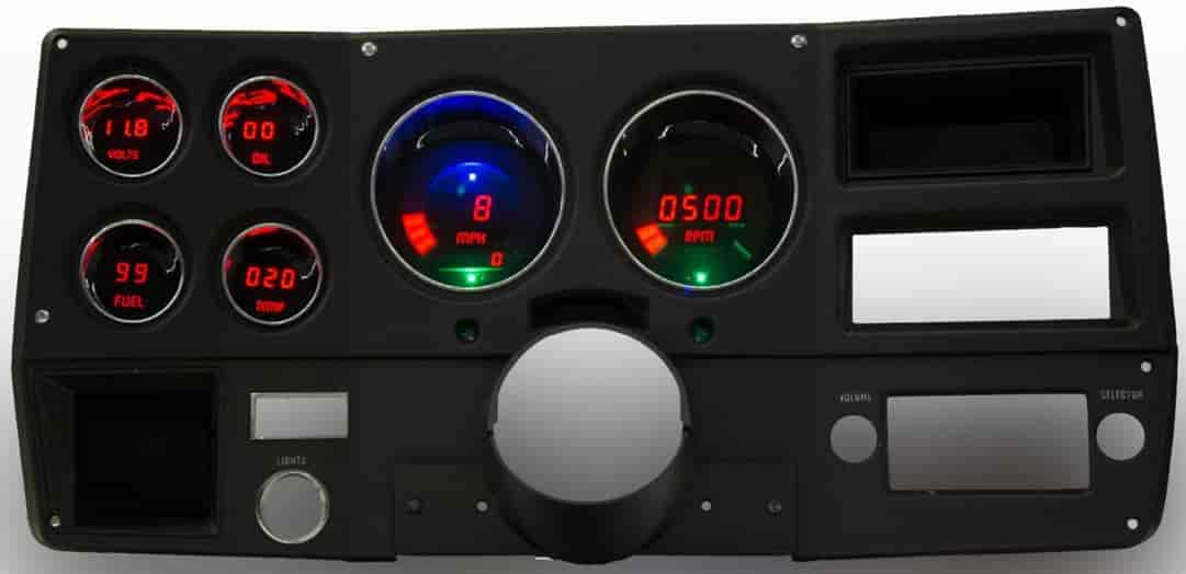 LED Digital Replacement Gauge Panel 1973-1987 Chevy Truck [Red]
