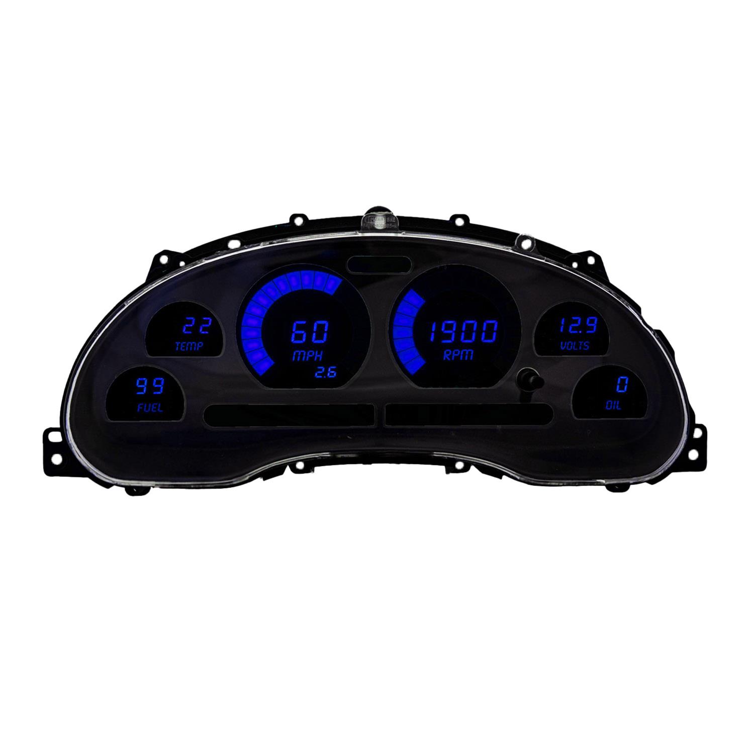 LED Direct Replacement Digital Bargraph Dash Kits for 1994-2004 Ford Mustang [Blue]