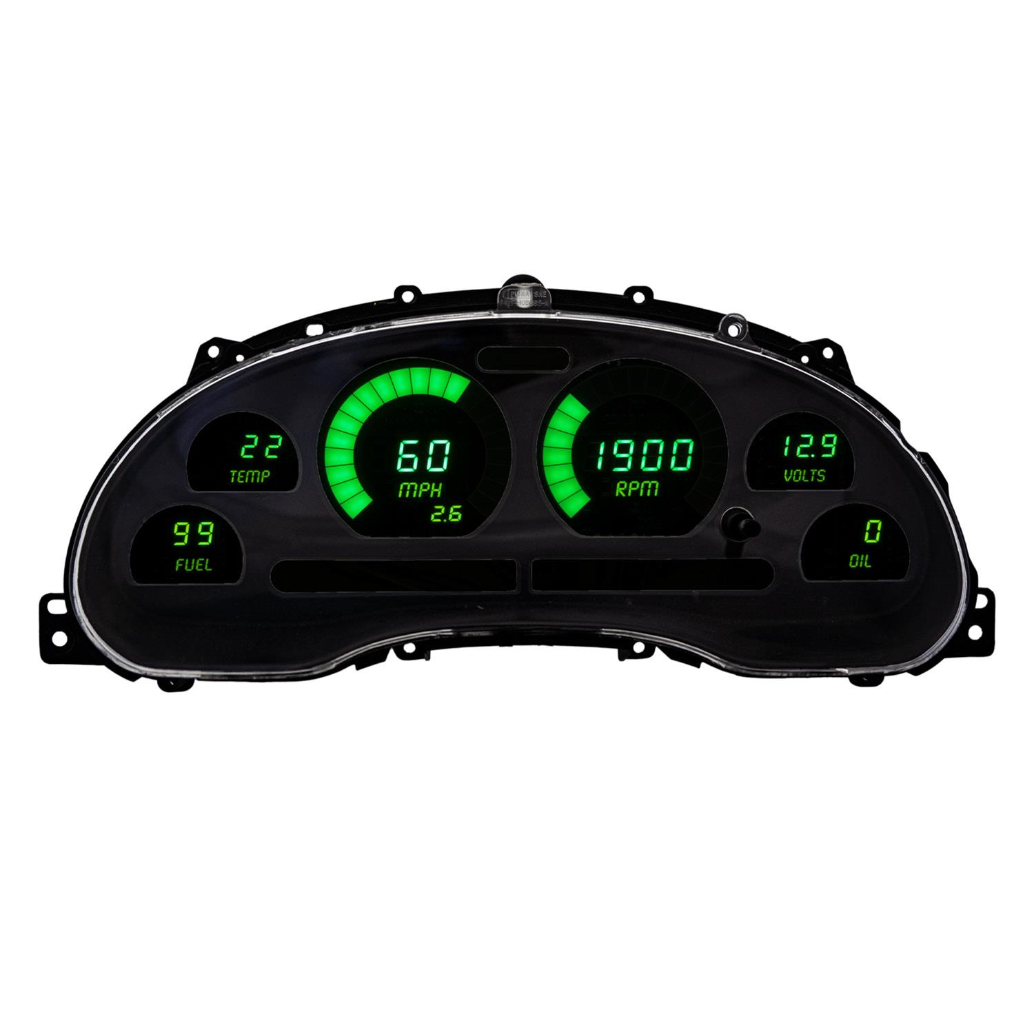 LED Direct Replacement Digital Bargraph Dash Kits for 1994-2004 Ford Mustang [Green]
