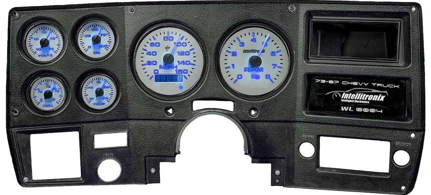 WL6004B Analog Replacement Gauge Panel for 1973-1987 Chevrolet Truck [Blue]