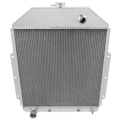 3-Row Aluminum Radiator – For 1942-1952 Ford Truck – Down Flow, Polished, Lifetime Warranty