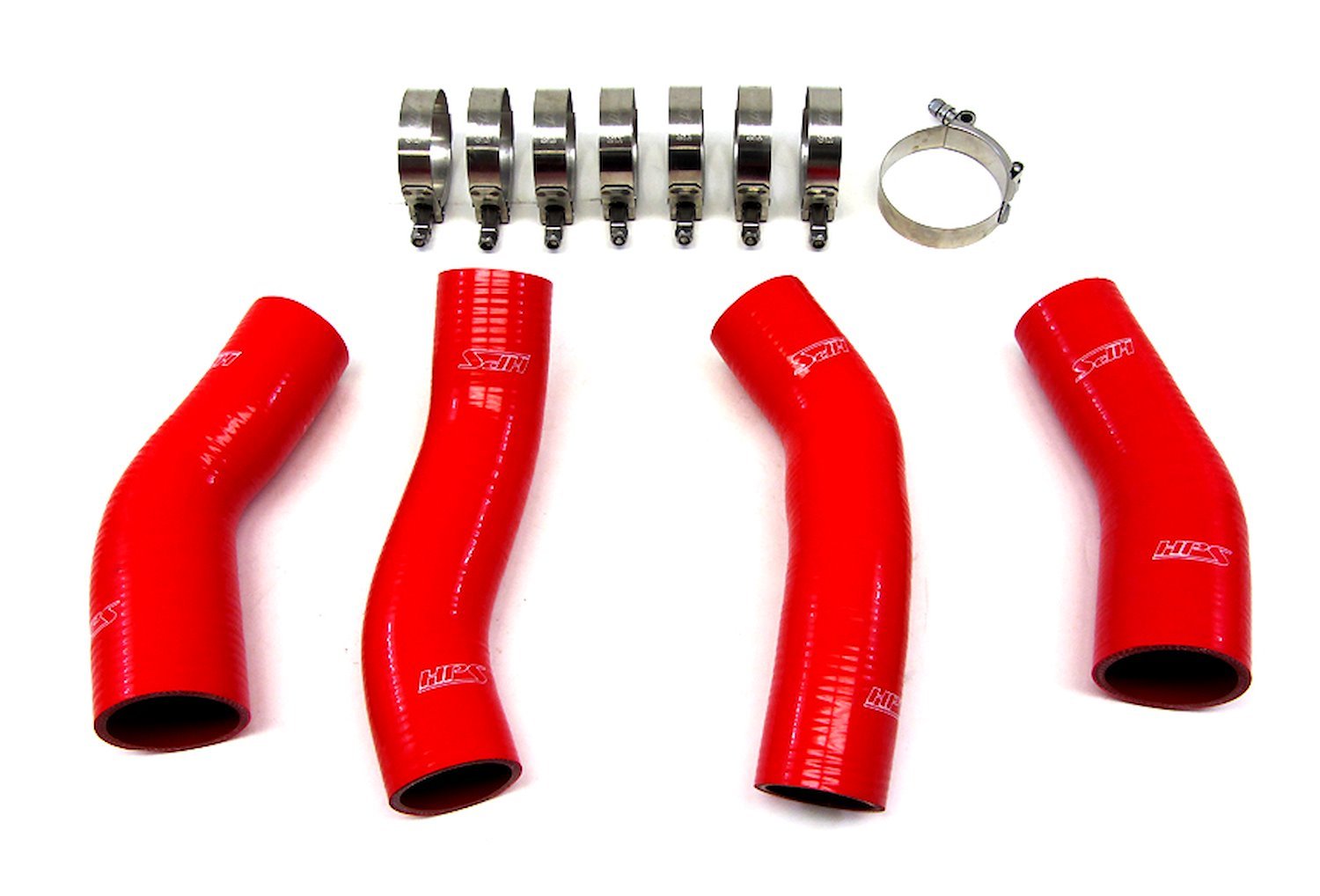 57-1047-RED Intercooler Hose Kit, High-Temp 4-Ply Reinforced Silicone, Replace OEM Rubber Intercooler Turbo Boots