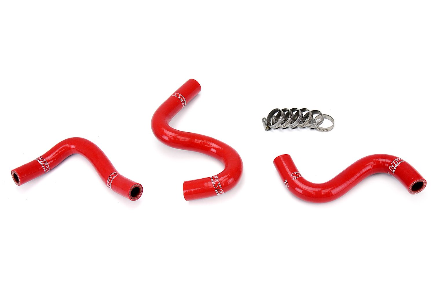 57-1223-RED Heater Hose Kit, High-Temp 3-Ply Reinforced Silicone, Replace OEM Rubber Heater Coolant Hoses