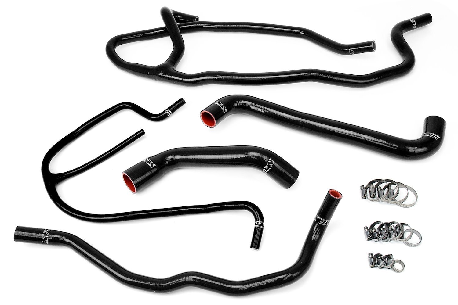 57-1277-BLK Coolant Hose Kit, High-Temp 3-Ply Reinforced Silicone, Replace Rubber Radiator Heater Coolant Hoses