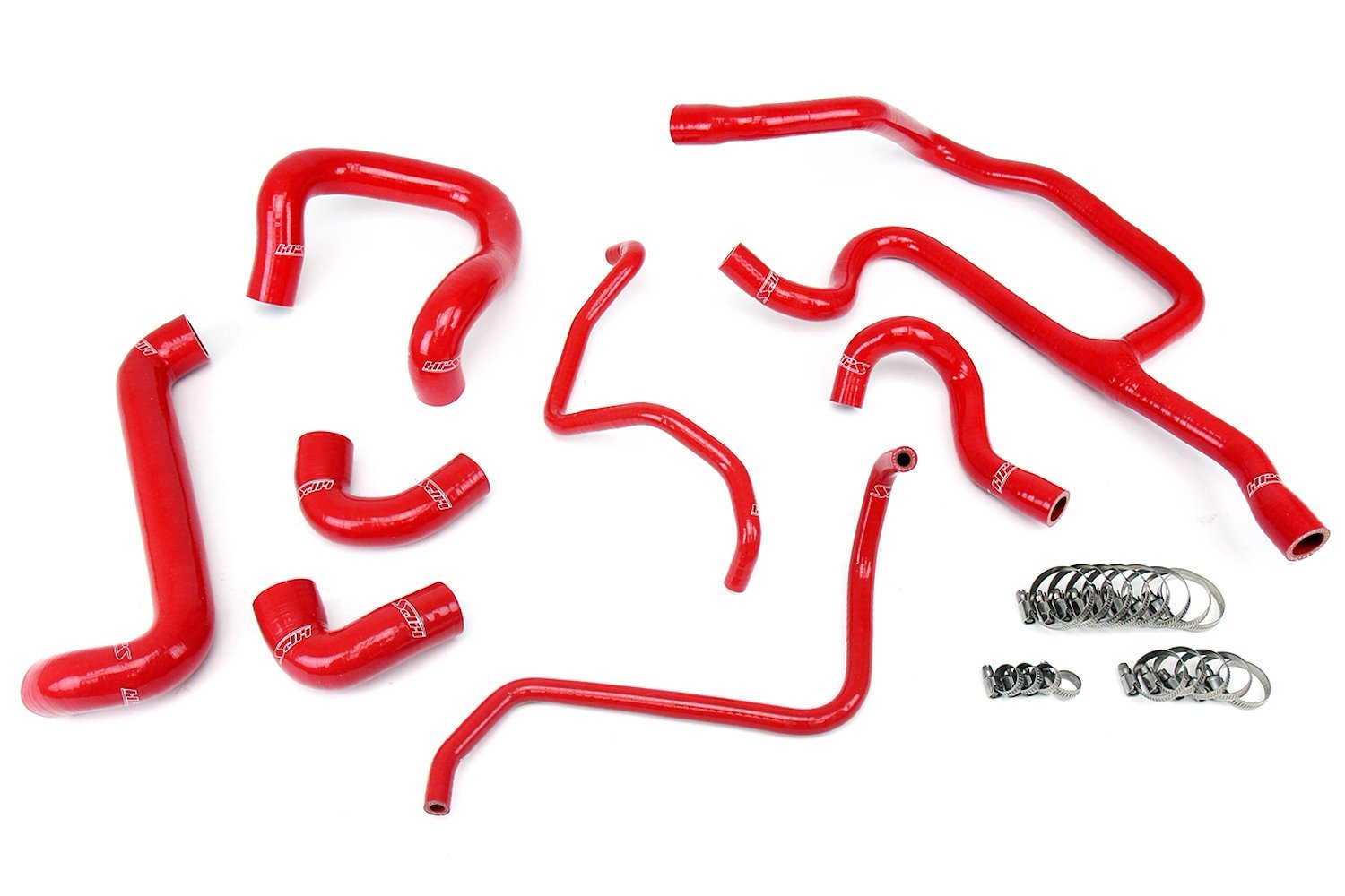 57-1427-RED Coolant Hose Kit, High-Temp 3-Ply Reinforced Silicone, Replace Rubber Radiator Heater Coolant Hoses