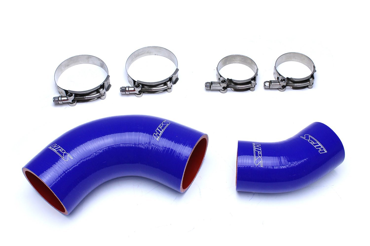 57-1486-BLUE Intercooler Hose Kit, High-Temp 4-Ply Reinforced Silicone, Replace OEM Rubber Intercooler Turbo Boots