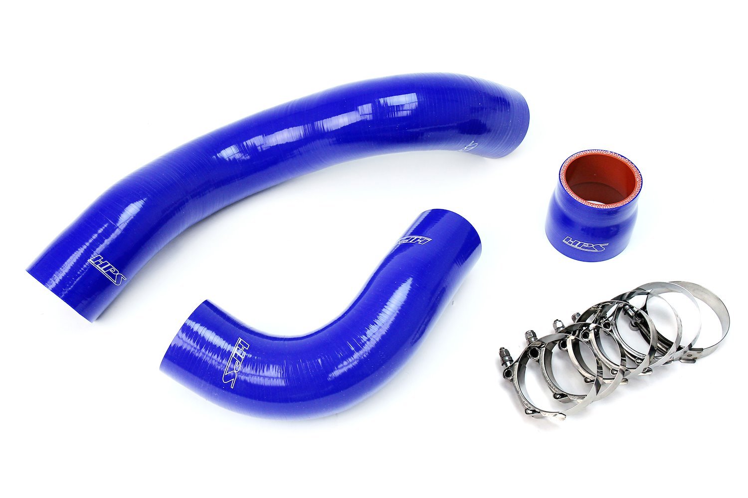 57-1697-BLUE Intercooler Hose Kit, High-Temp Resistant 4-Ply Reinforced Silicone, Replaces Rubber Intercooler Hoses