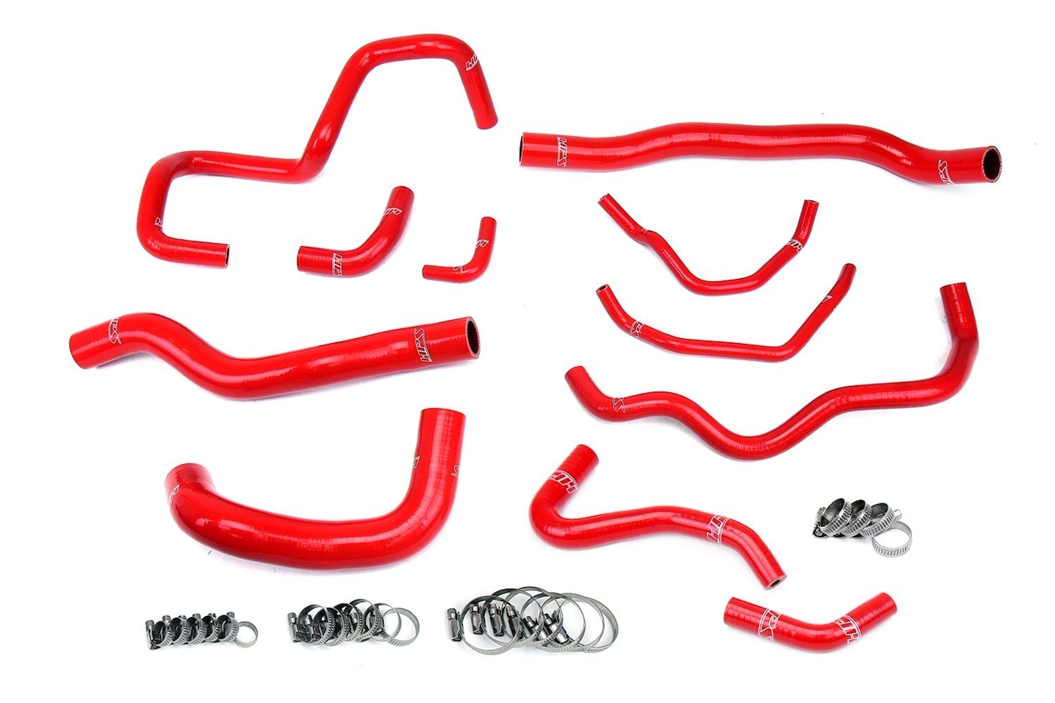 57-1876-RED Coolant Hose Kit, 3-Ply Reinforced Silicone, Replaces Rubber Coolant Hoses