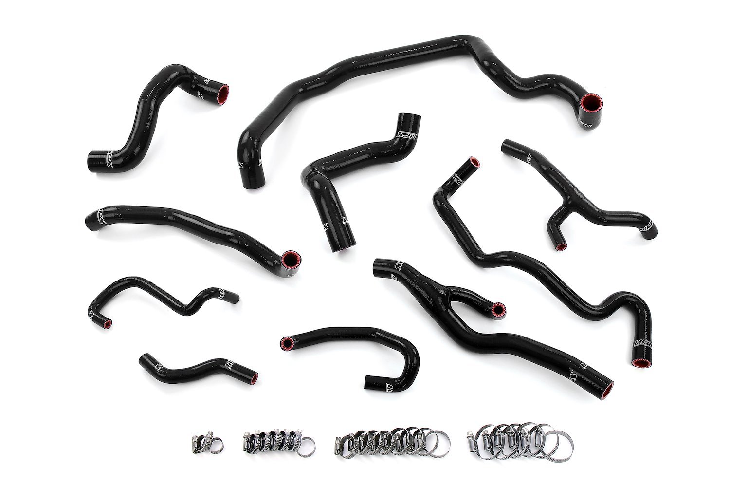 57-1998-BLK Coolant Hose Kit, 3-Ply Reinforced Silicone Hoses, For Radiator, Heater, Water Pump, Expansion Tank