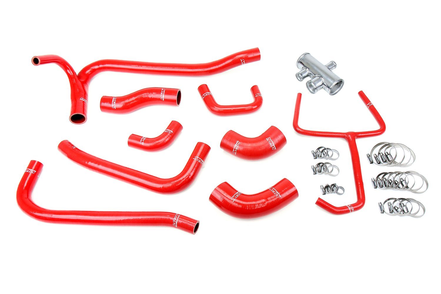 57-2069-RED Radiator and Expansion Tank Hose Kit, 3-Ply Reinforced Silicone, Replaces Rubber Radiator Coolant Hoses