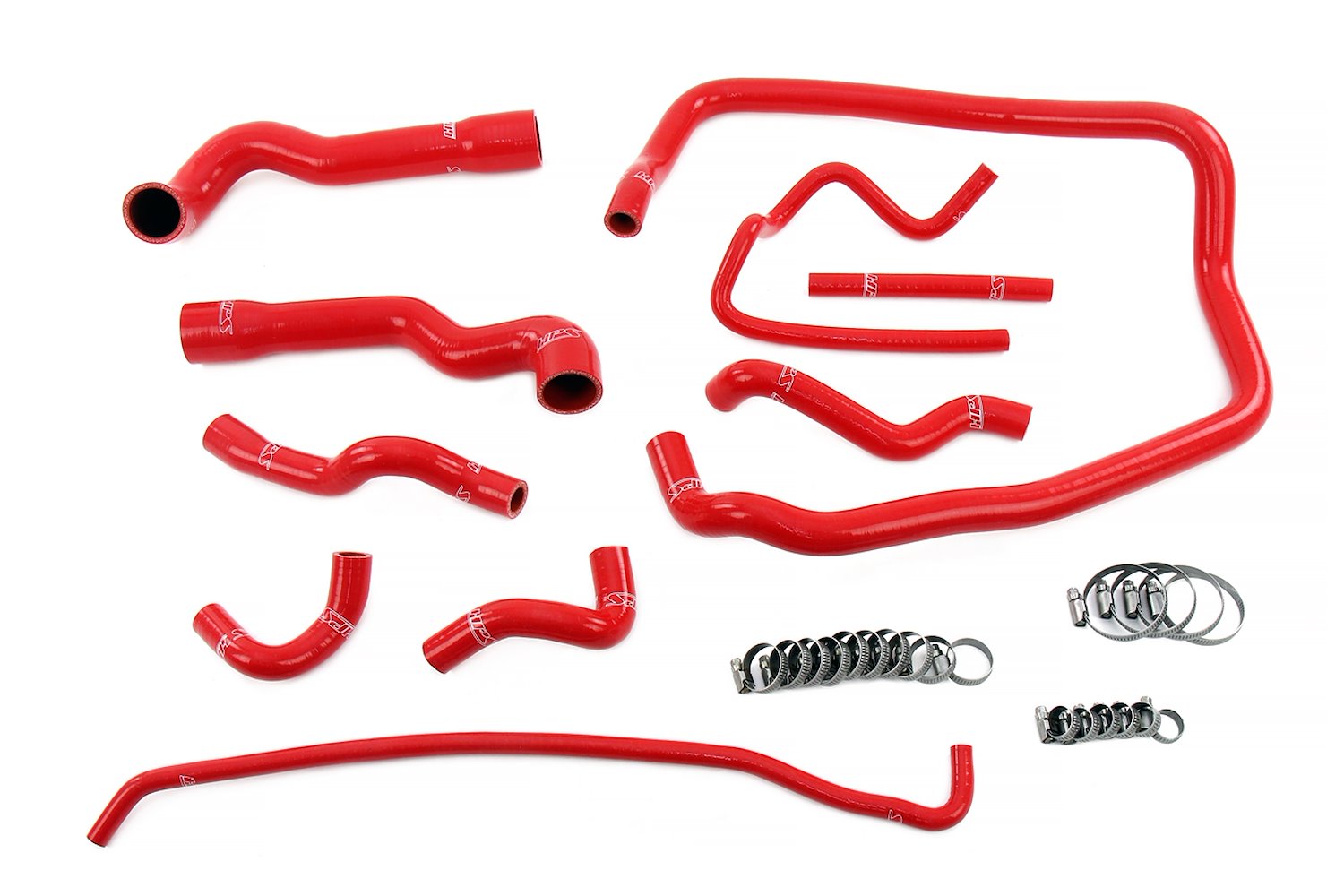 57-2088-RED Coolant Hose Kit, 3-Ply Reinforced Silicone Radiator, Heater, Throttle Body, Expansion Tank Hoses