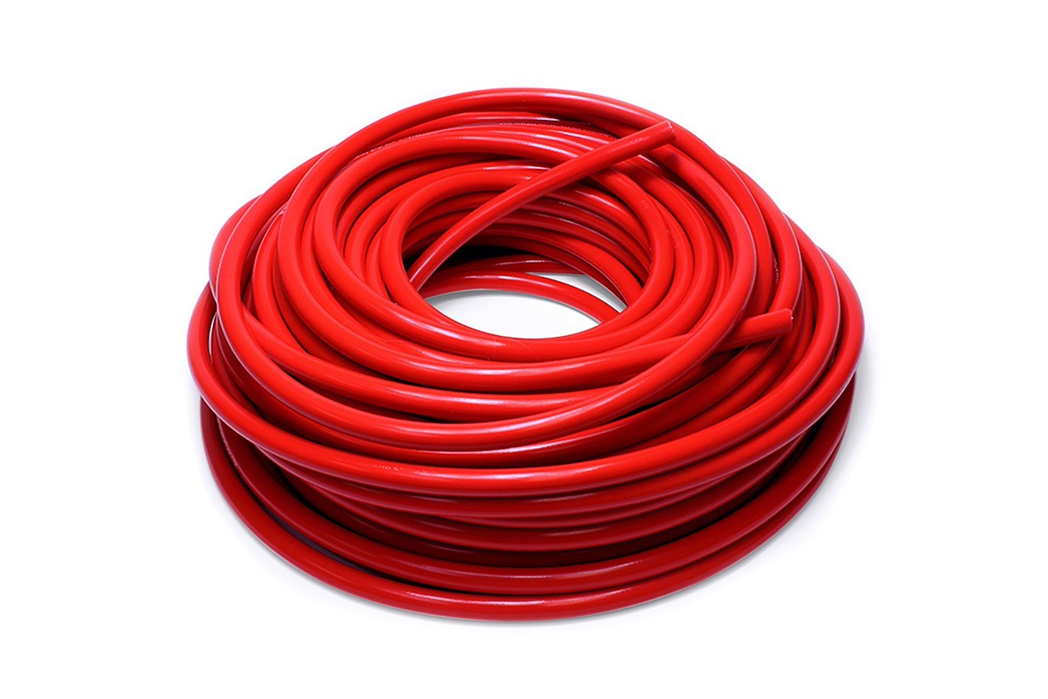 HTHH-013-REDx25 Silicone Heater Hose Tubing, High-Temp Reinforced, 1/8 in. ID, 25 ft. Roll, Red