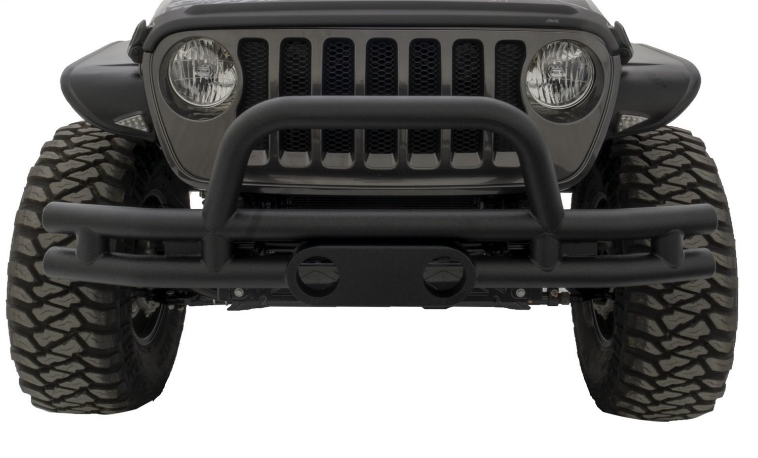 Front Tube Bumper with Hoop for 2007-2018 Jeep Wrangler JK and 2018 Jeep Wrangler JL