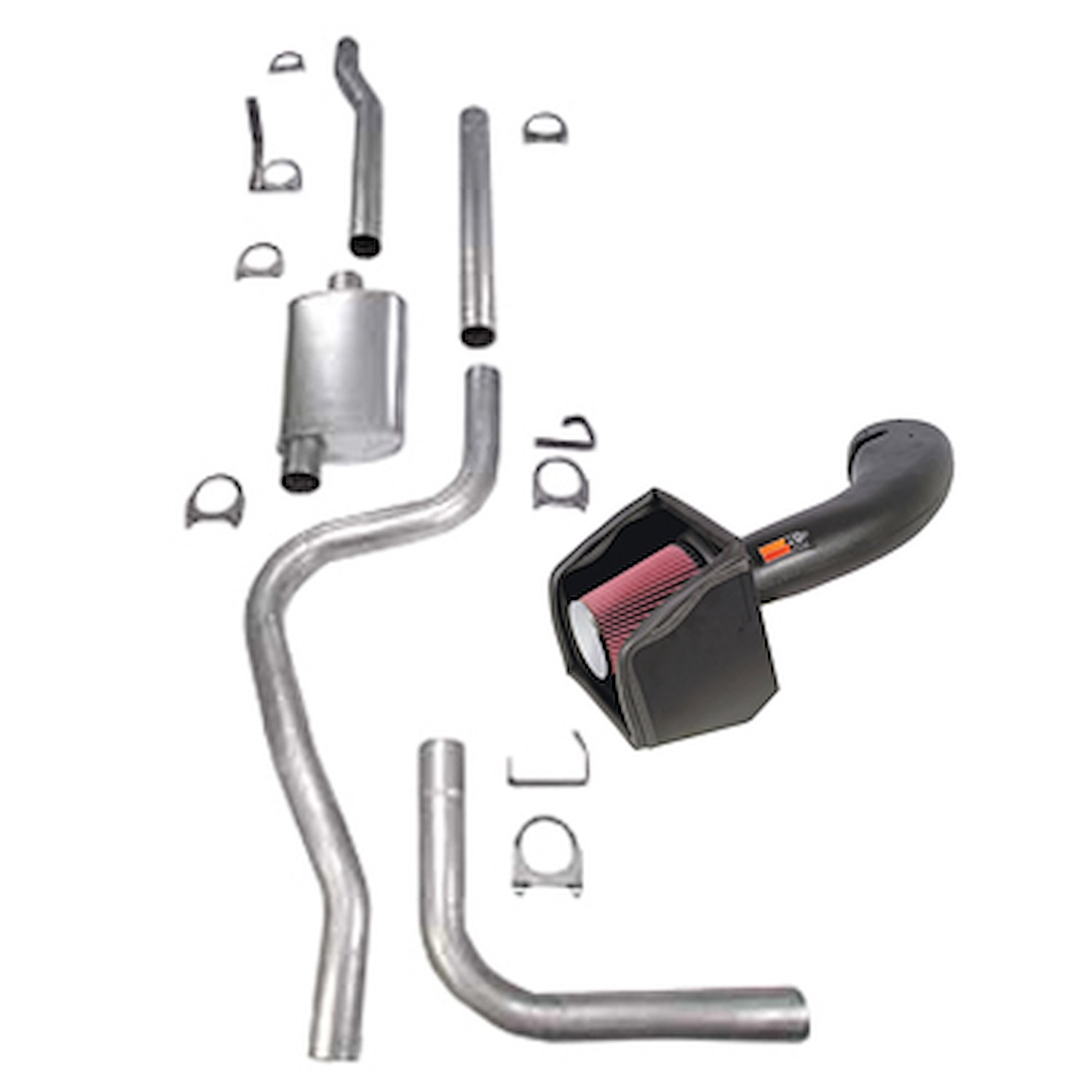 K&N FIPK Cold Air Intake with JEGS Exhaust System 1988-1993 Chevy/GMC Full Size Truck & SUV 5.0L
