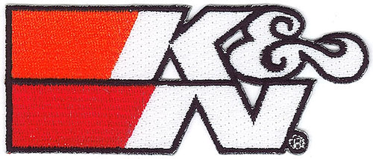 Embroidered K&N Logo Patch Peel-off Backing 4-1/4" x 1-3/4"