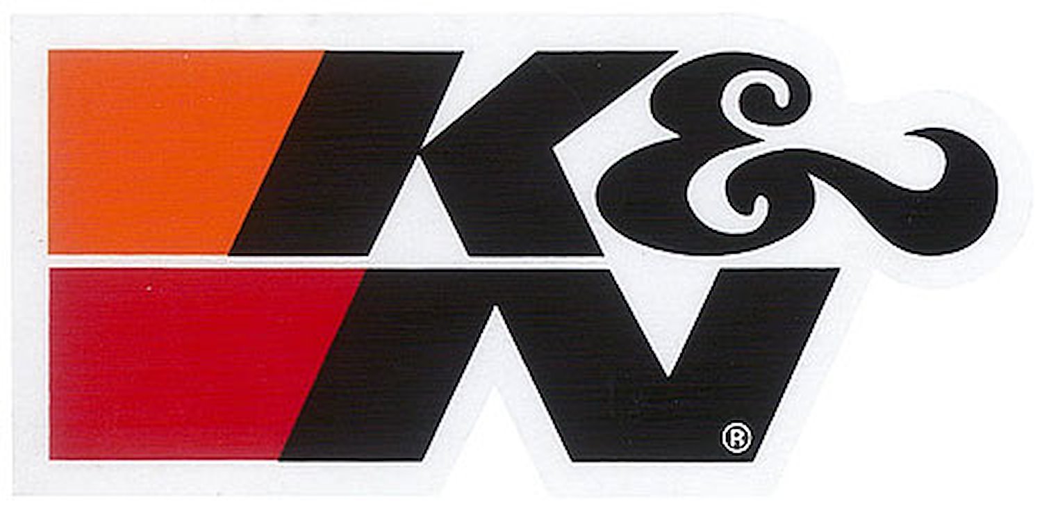 K&N P/S Decal 3-1/2" x 1-3/4" Black Letters