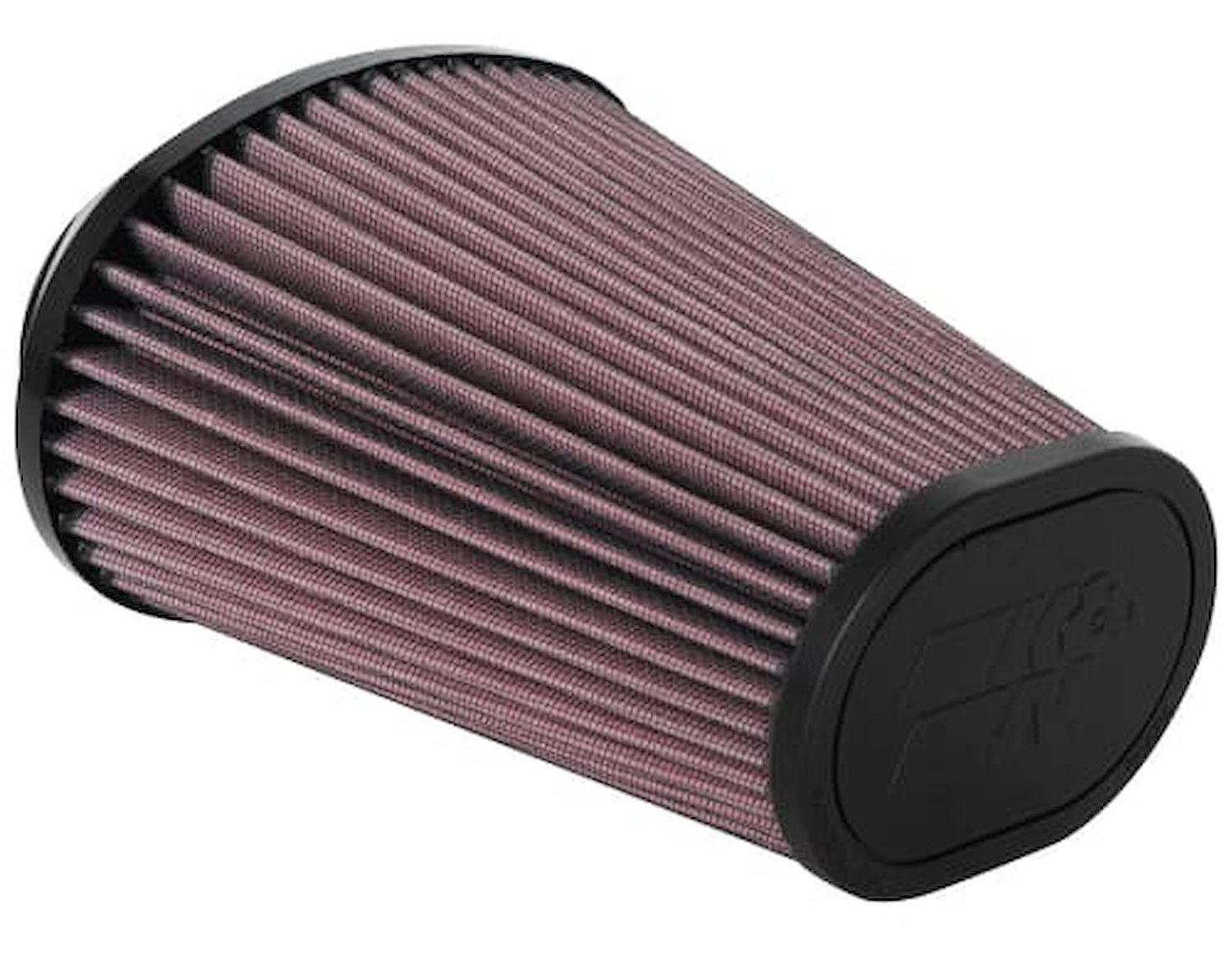 Oval Tapered Universal Clamp-On Air Filter w/Oval Flange: 4.813 in. x 2.844 in.