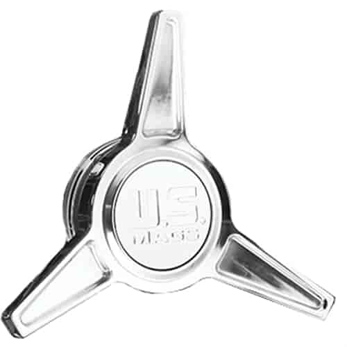 Knock-Off Center Cap for U.S Mags Wheels [Spinner Style | Polished Aluminum]