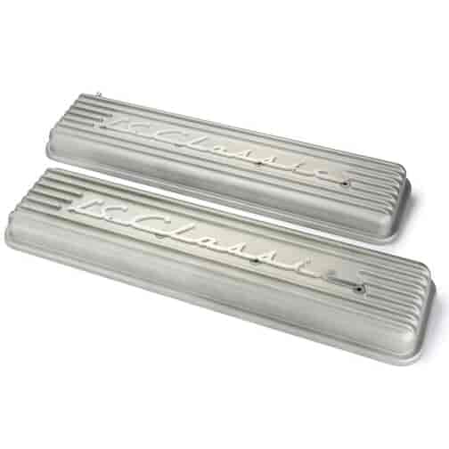 Small Block Chevy Finned Style Valve Covers [Natural