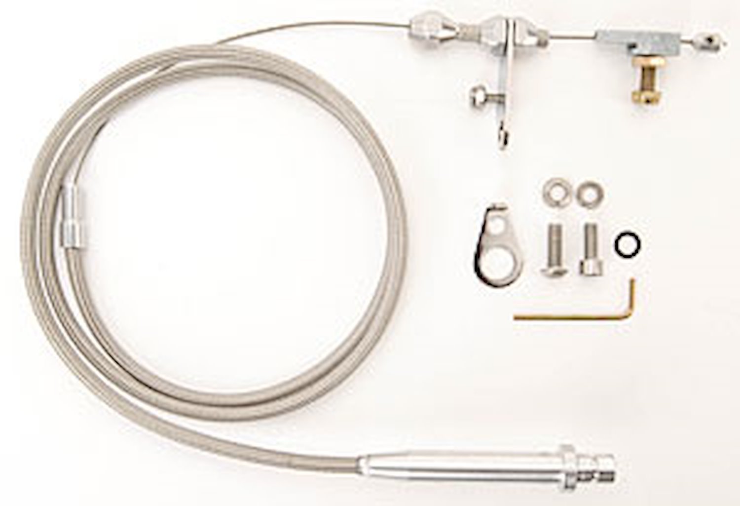 GM TH350 Stainless Steel Kickdown Cable Kit Brushed