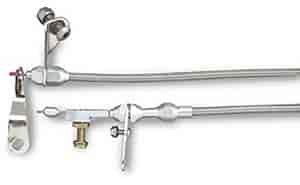 Tuned-Port Hi-Tech Kickdown Cable For Ford C-6 Stainless Steel Housing And Polished Ends