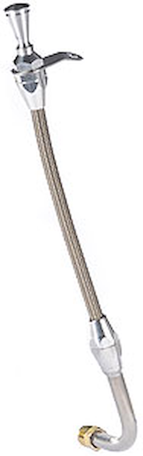 Hi-Tech Flexible Braided Stainless Transmission Dipstick Ford C-4 Pan Fill (Screw-In type)