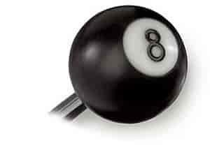 Black Auto Trans Shifter Kit; 12 in. Lever; 8 Ball Shift Knob; For 200-4R Transmission; Incl. Lever;