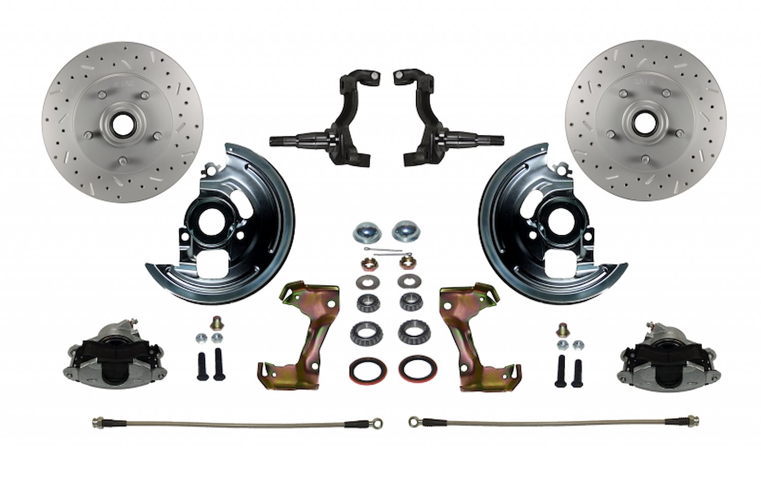 Chevy II/Nova Front Disc Brake Conversion Kit w/2 in. Drop Spindles