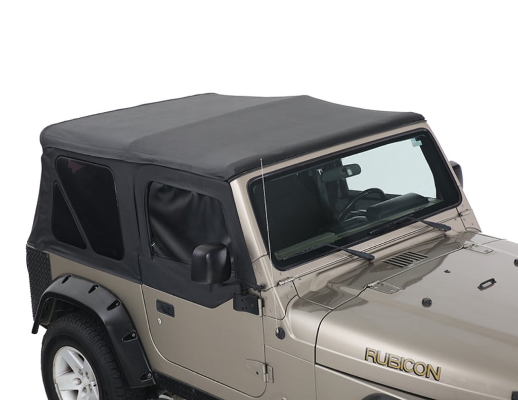 Replacement Soft Top With Upper Doors - Black Diamond - TJ, 1997-2006 Jeep Wrangler