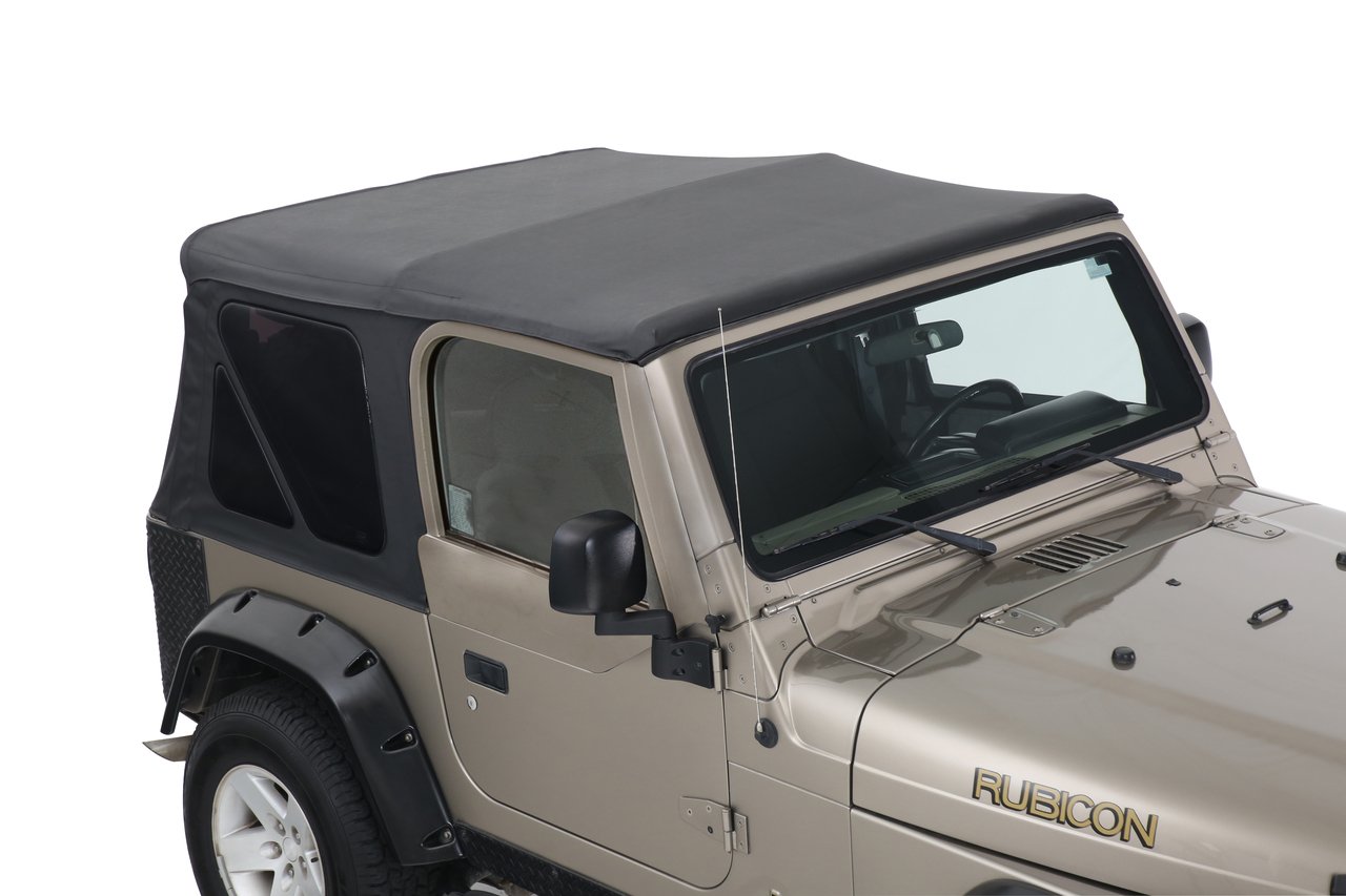 Replacement Soft Top Without Upper Doors - Black Diamond - TJ, 1997-2006 Jeep Wrangler